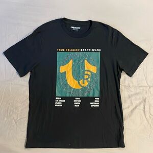 True Religion- Black Global Tee